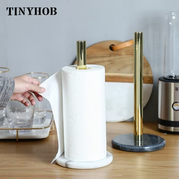 

Marble Vertical Roll Holder Paper Napkin Shelf Desktop Punch Paper Towel Storage Holders For Home Tissue