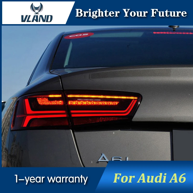 Задние лампы для Audi A6 светодиодный задний фонарь в сборе 2012 2015 с динамическим