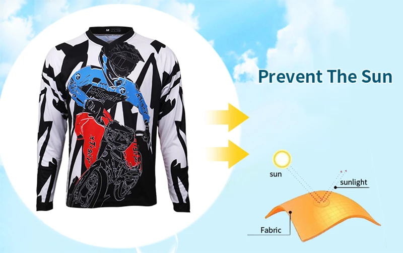 X-Tiger Long Sleeve Downhill Jerseys Shirt Motocross Racing Sports Wear Polyester Cycling Jerseys Mountain Bike DH Shirt