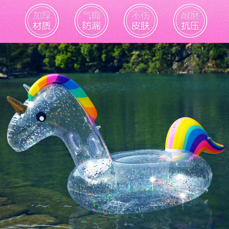 

Inflatable Toy Net Red Explosion Transparent Glitter Unicorn Floating Row Pegasus Mounts Photo Artifact