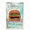 Hamburger Metal Tin Sign Vintage Poster Fast Food Plaque Pub Bar Kitchen Wall Plate Decoration Home Decor 20*30cm ► Photo 3/6