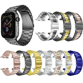 

Replace Watch Band For Apple Watch 40mm 44mm Metal Stainless Steel Bracelet Strap 42mm 38mm for iWatch 5 4 3 2 1 Smart Bands
