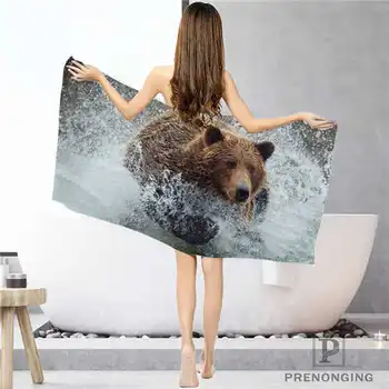 

Custom Cute-Brown-Bear (1) Bathroom Washcloth Towels Face Towel/Bath Towel Shower Towels Size 33x74cm/72x143cm#18-12-16-03-110