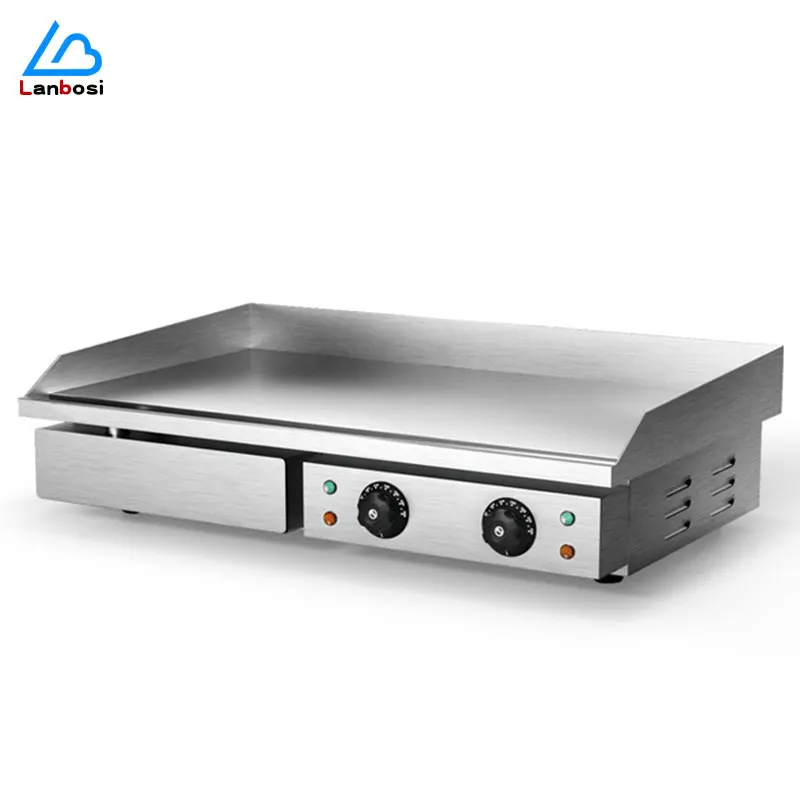 

Electric Griddle Commercial Electric Heating Machine thickened iron plate barbecue griddle dual temperature control
