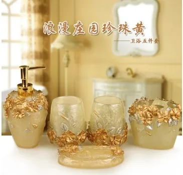 Набор для ванной комнаты Континентальный пять штук|resin bath|bathroom toothbrushbathroom suite |