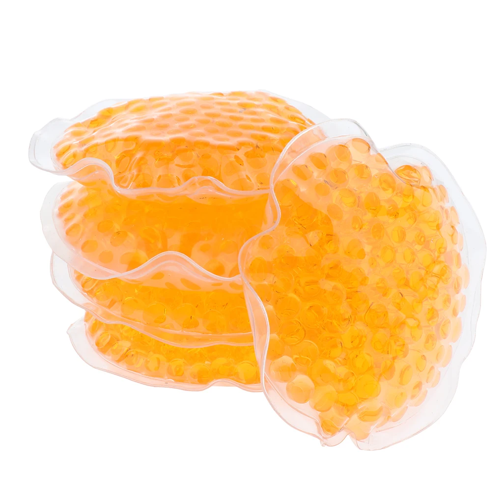 5x Round Reusable Gel Heat Cold Hot Pack Microwavable Mask for Tired Eyes Stress Sprain Injuries Pain Relief