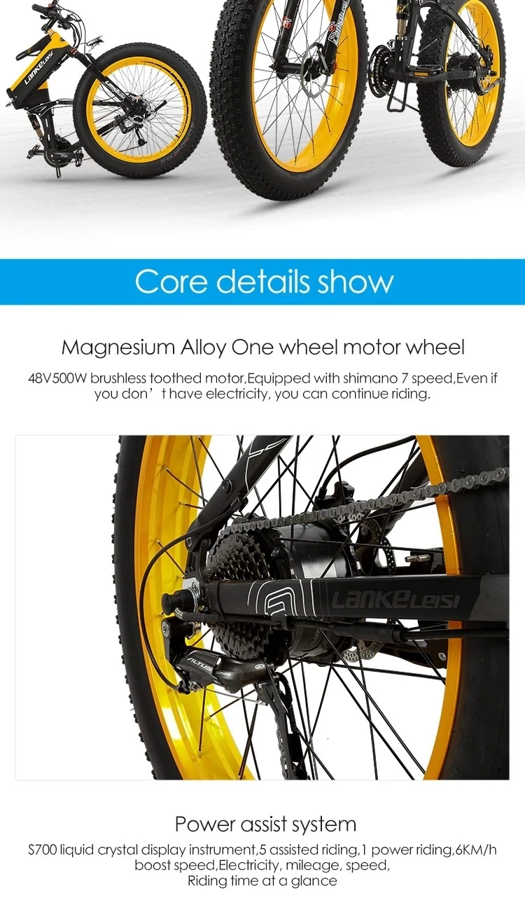 48 в OEM Fat Tire E Bike XT750Plus 1000 Вт спицевое колесо Электрический велосипед/Снежный велосипед T750 с 10AH L G литиевая батарея