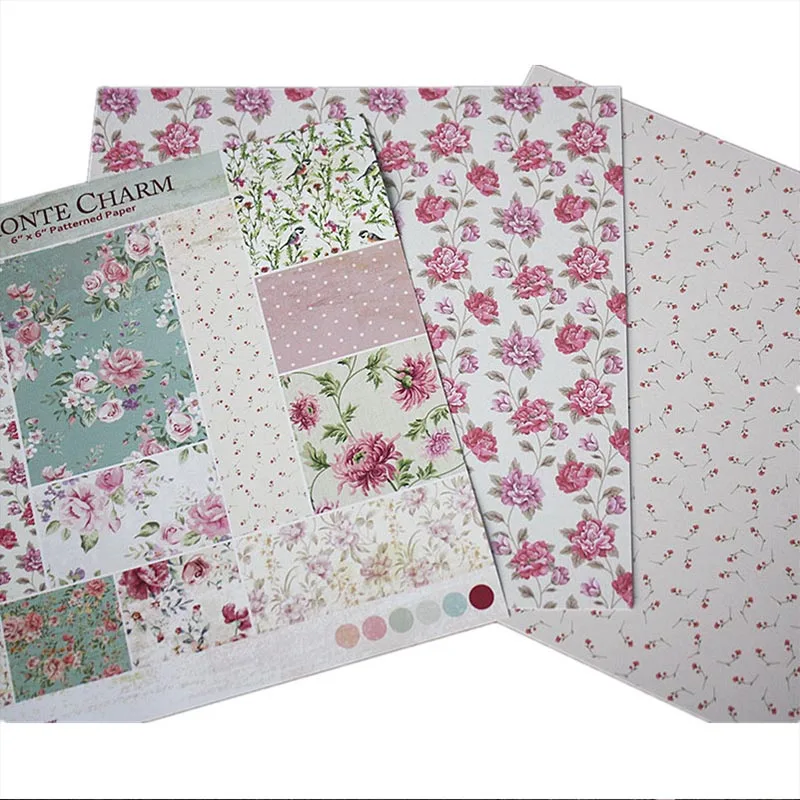 

DIY Handmade paper 6 Inch 24sheets/set 15.2x15.2CM Multifunction Paper Card Making Tools Background Paper Album Scrapbook Decor
