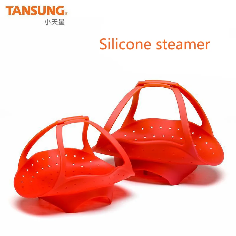 

TANSUNG Reusable Silicone Steamer Non-stick Kitchen Cooking Steam Mat Portable Steaming Basket Cooking Tools Used as fruit bowl