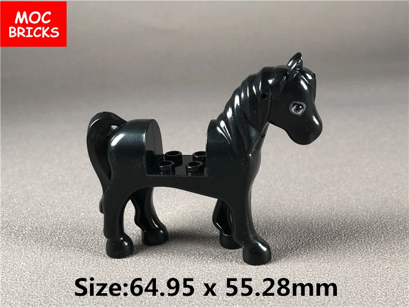 2 шт./лот кубики Moc животное лошадь с 2x2 вырез глаза подходит 93083c01pb02 Строительные