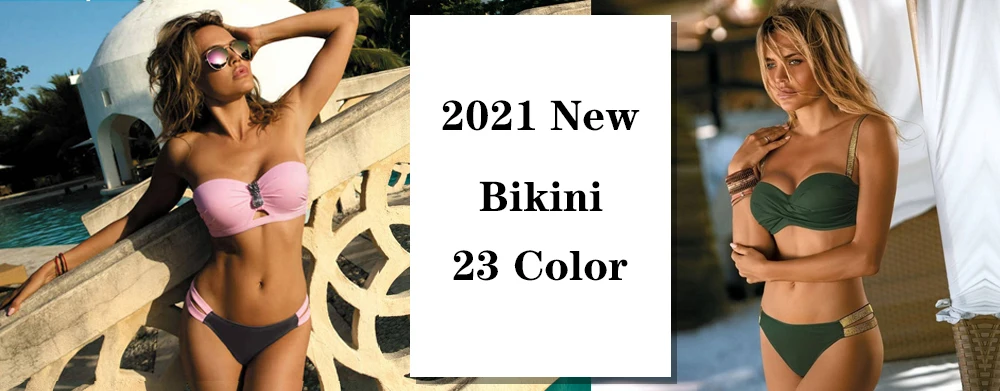 Push Up Bikini Micro Swimwear Women 2021 Solid Bikini Set Swimsuit Low Waist Two Piece Bathing Suit Brazilian Brazilian Biquini Bikini Sethigh waisted bikini set