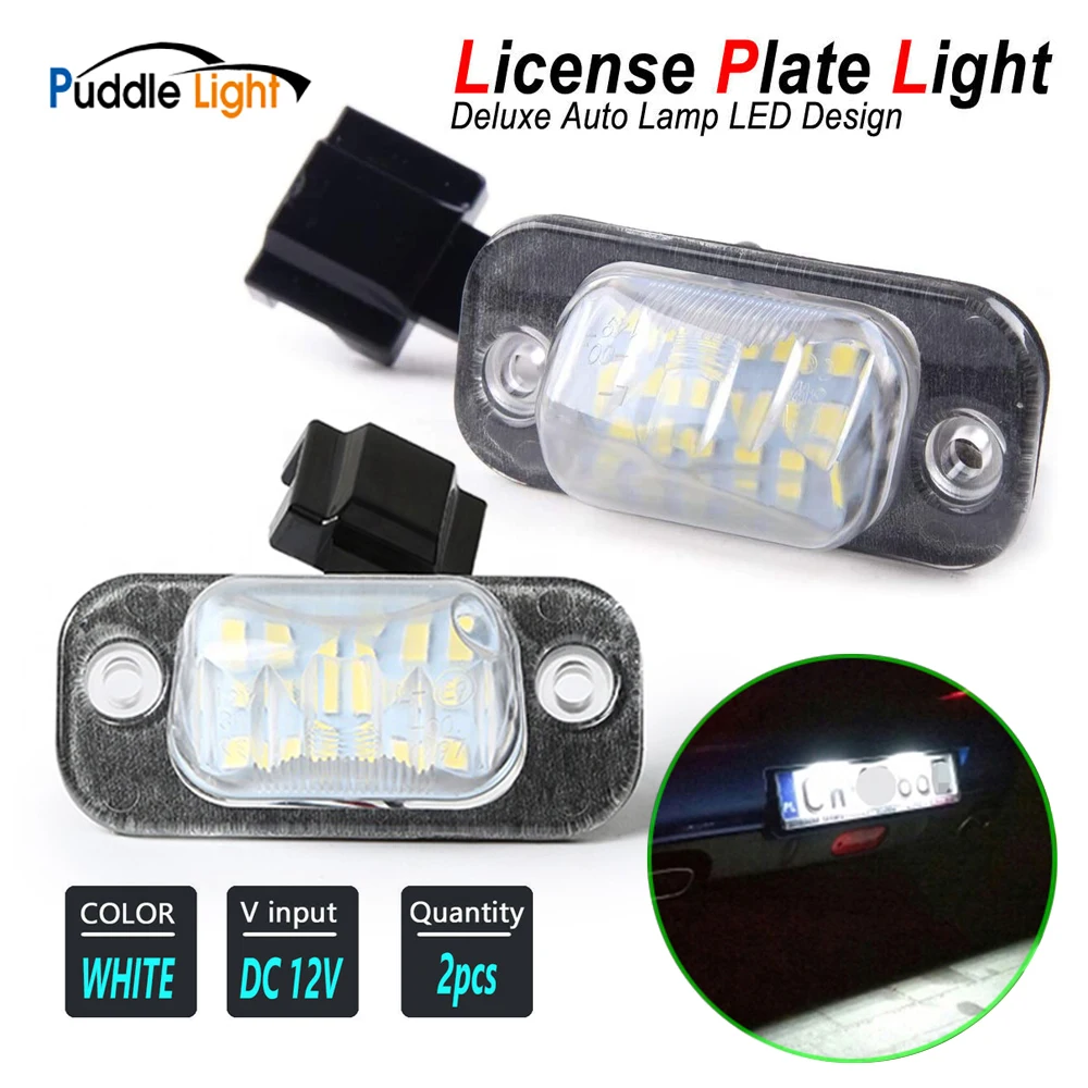 

2x License Plate Lamp 18 LED For Volkswagen Golf 3 cabrio Poloclassic/variant Seat Cordoba Vario Ibiza 6 K Car Auto Part access