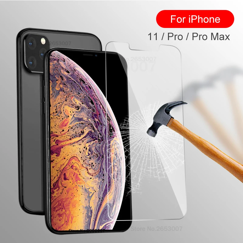 

Glass For iPhone 11 Pro Max 11 XS XR 7 8 Plus Screen Protective Glass on iphone 11 Pro Max 7 8 6s Plus X 11 Pro 6 6S 5S SE 5C 4S