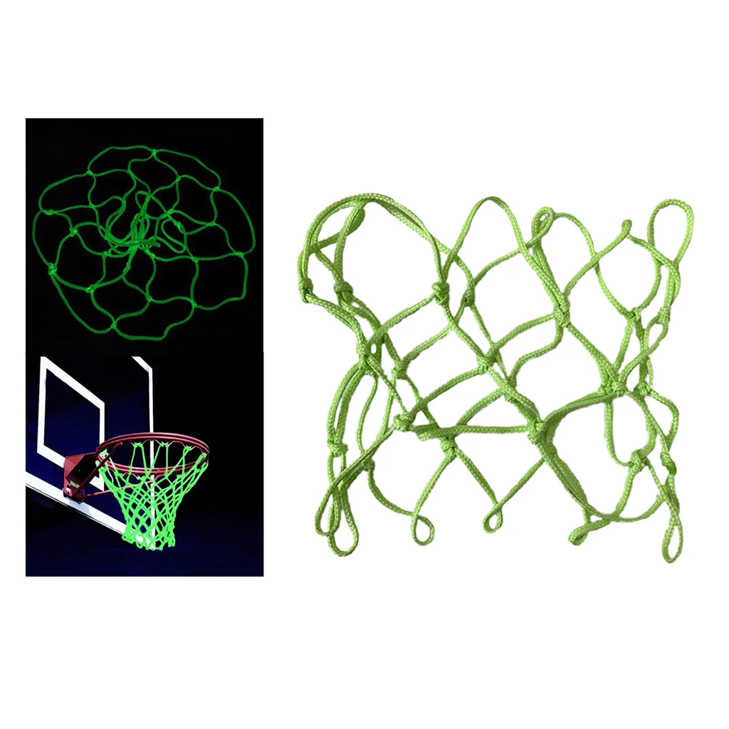 Luminous Basketball Net Kids Child Basketball Nylon Hoop Glow in the Dark Mesh Aim Goals