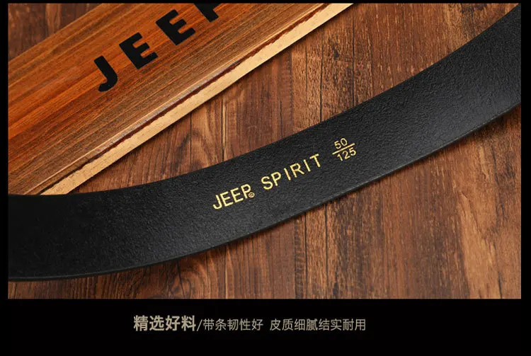 JEEP SPIRIT кожаный ремень мужской двухслойный ремень из коровьей кожи с пряжкой роскошный брендовый ремень на талию Черный Кофейный ремень для мужчин Ceinture 110 см-130 см