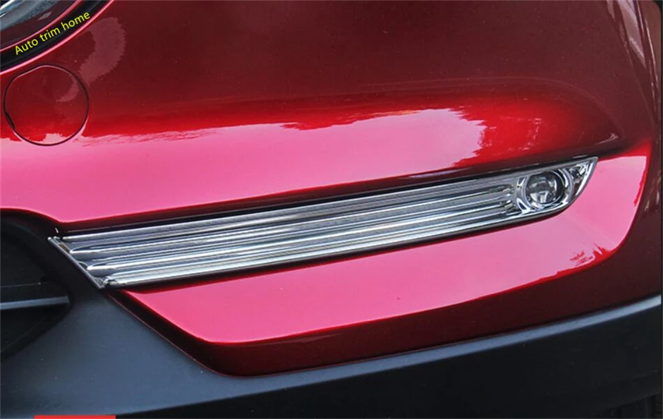 

Lapetus Exterior Refit Kit Fit For Mazda CX-5 CX5 2017 2018 2019 ABS Chrome Front Fog Lights Lamp Eyebrows Strip Cover Trim