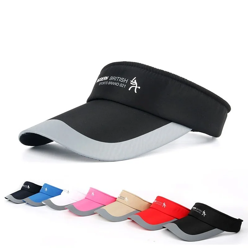 Chapeaux de soleil de Sport vides pour femmes, chapeau à visière réglable, casquette d'extérieur pour hommes et femmes_voghion.com