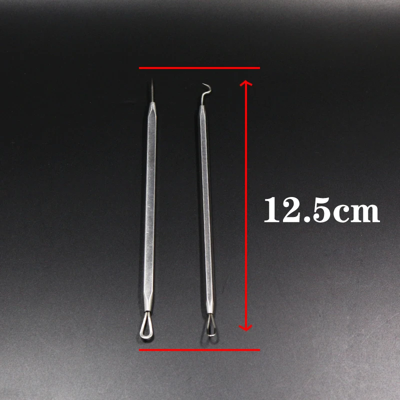 Description Picture 3 of item2pcs/set new developed fly tying bodkins tools kit straight tip&hooked tip assorted 304 stainless steel material fly tying tools