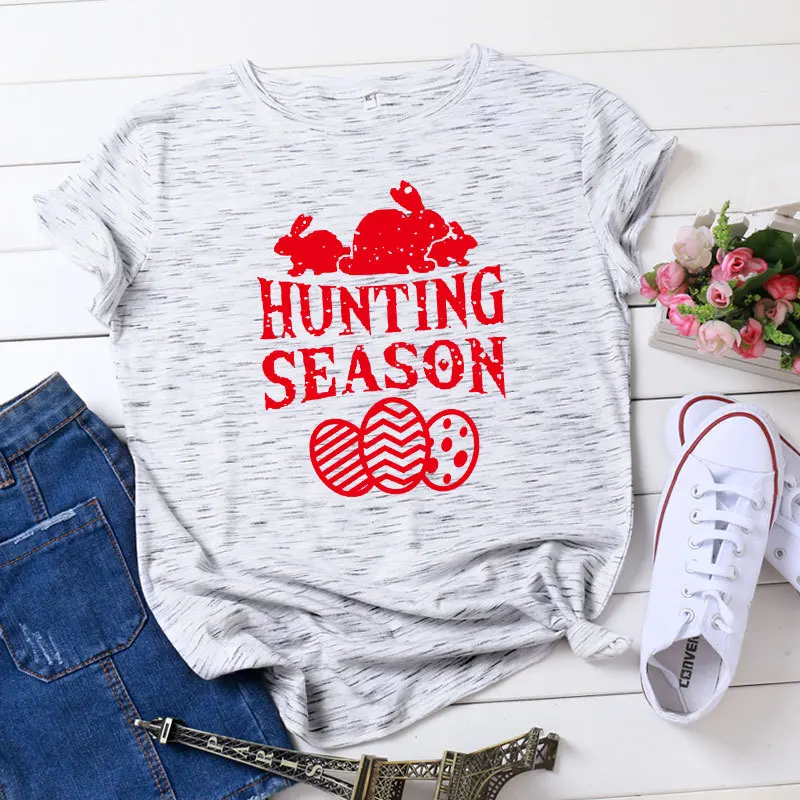 

JFUNCY 2020 Summer Short Sleeve Cotton Tshirt Cartoon Rabbit Printed Women T-shirt Oversize Woman Tops Female Casual Shirts
