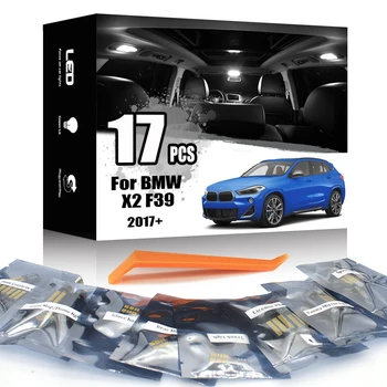 

KAMMURI 17Pcs Error Free White For BMW X2 F39 led LED Interior Dome Map Trunk Footwell Vanity Mirror Light Kit