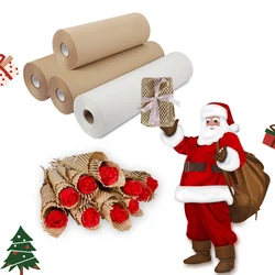 Christmas Tissue Paper For Wrapping Kraft Paper Roll Holiday Gift Wrapping Biodegradable Honeycomb Packing Paper For Breakables