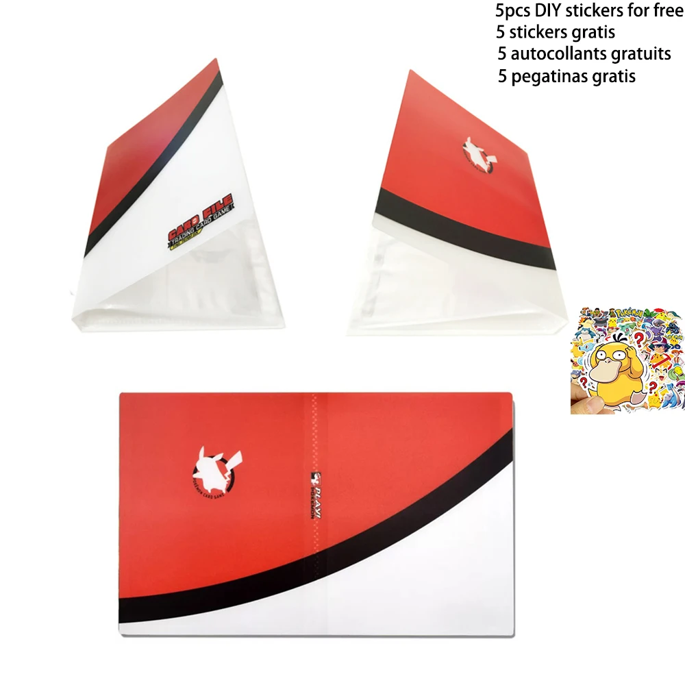 Juego de cartas de Pokemon para niños, álbum de tarjetas de Anime de dibujos animados, bricolaje, coleccionistas, soporte de lista cargado, carpeta de capacidad, juguetes para niños, 240 Uds.