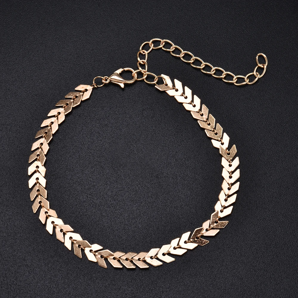 2020 New Fashion Summer Boho Fishbone Gold color Anklets Fashion Ankle Foot Jewelry Leg Chain On Foot For Women Gifts 2020 New Fashion Summer Boho Fishbone Gold color Anklets Fashion Ankle Foot Jewelry Leg Chain On Foot For Women Gifts