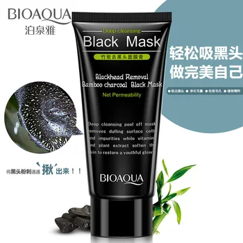 

BIOAQUA Bamboo charcoal Blackhead Removal Face Mask Deep Cleansing Mud Black Mask Acne Treatments Mask Lanbena Facial Peel Mask