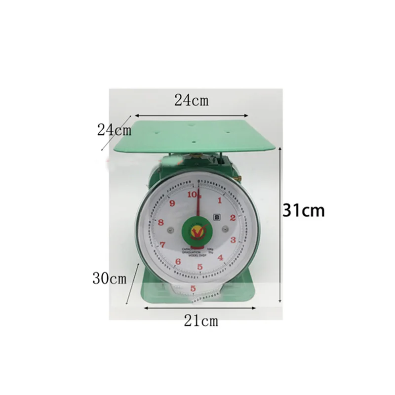  Mechanical Double-sided Dial Scale 10kg Spring Scale Household Dial Scale Mechanical Bench Scale Ki - 4000424370805