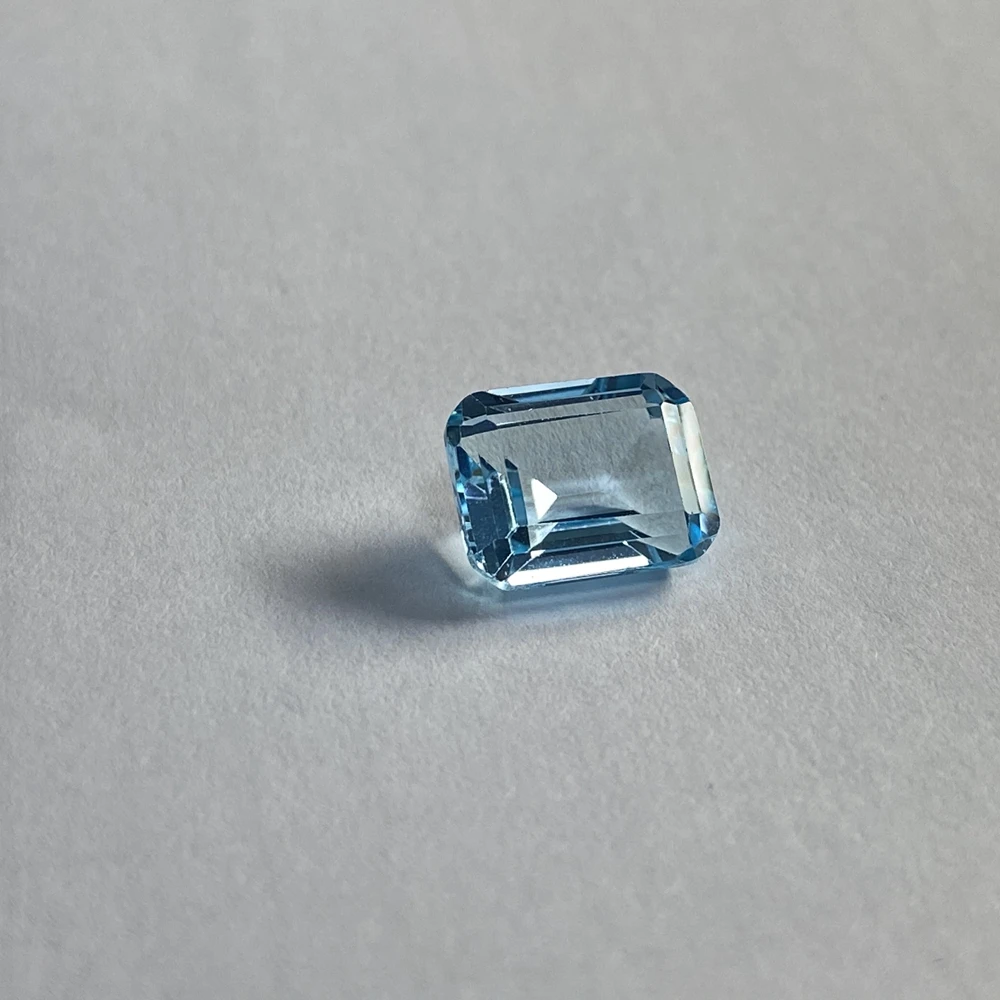 Pedra preciosa corte esmeralda 10 × 8mm