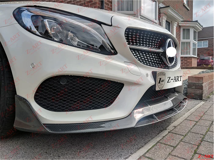 Z ART aerokit из настоящего углеродного волокна для Mercedes benz W205 AMG комплект корпуса C class