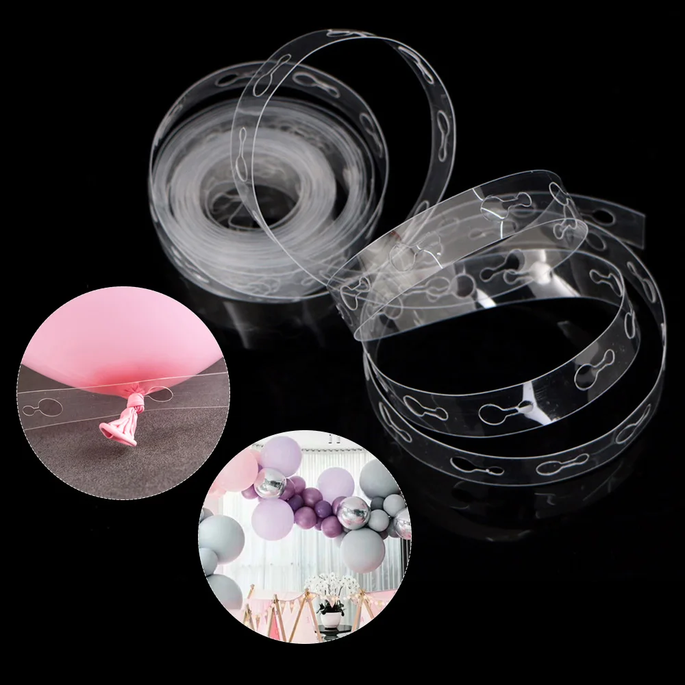 

5m Balloon Chain Balloons Accessories Ribbon Sealing Clip Inflator Wedding Birthday Christmas Party Decoration Kids Globos