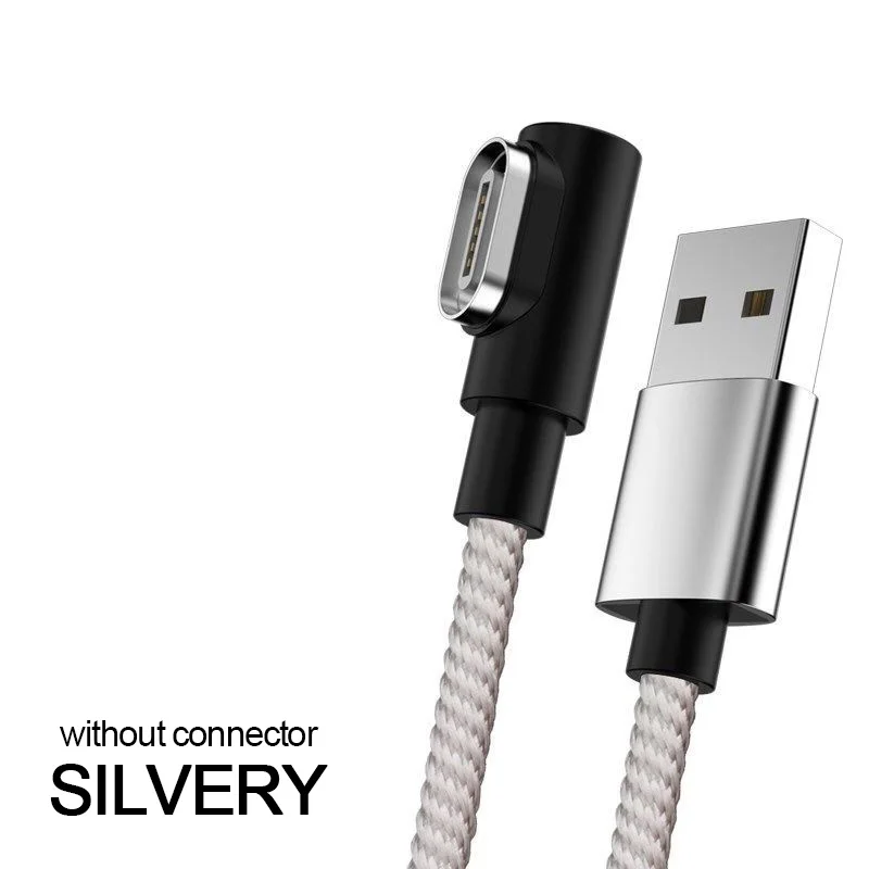 Магнитный кабель VOXLINK Micro usb type C, адаптер для быстрой зарядки телефона, Microusb type-C, магнитное зарядное устройство usb c для iphone samsung S8 9 - Цвет: Silver Cable no Plug