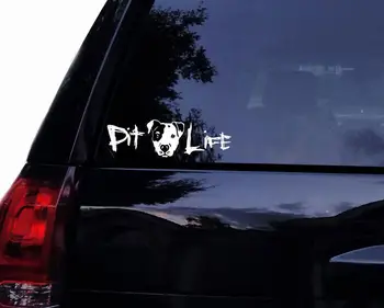 Black/Silver Cute PITBULL Pit Bull Dog Terrier Vinyl Car Decal Car Styling Accessories Vinyl Window Decor Removable S666