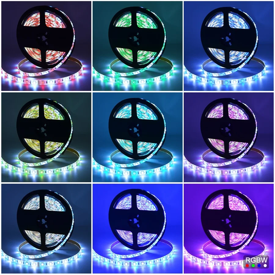 Светодиодная лента 12 в пост. Тока 5050 SMD RGBW RGBWW гибкая + 2 4G контроллер адаптер