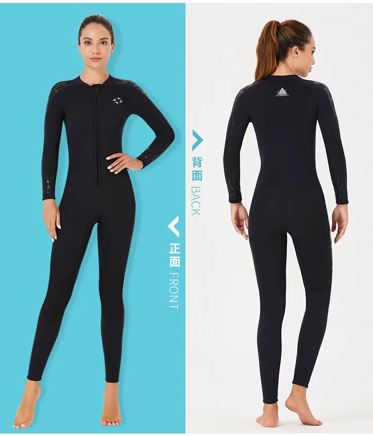 Men Full-body Wetsuit 1.5MM Neoprene Wetsuit One-piece Warm Wetsuit Sunscreen Female Snorkeling Surfing Water Sports Wetsuit