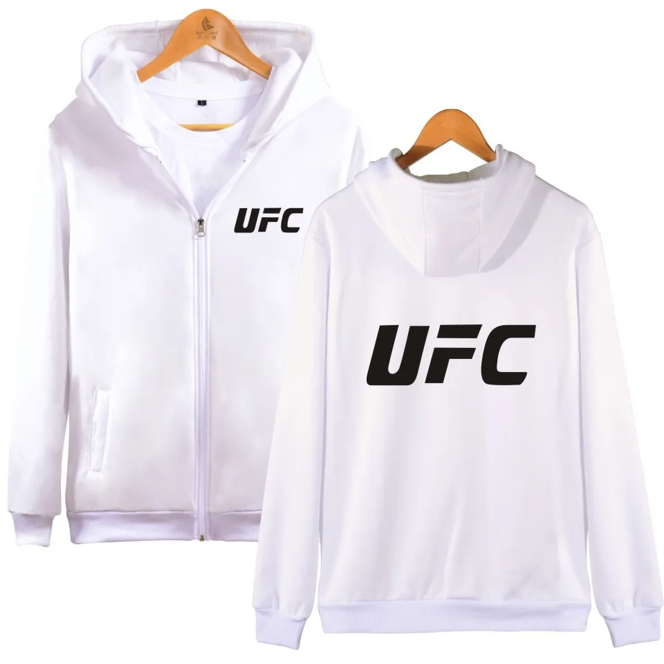 Новые стильные полки UFC Боевая Толстовка Мужская свободная и большого размера на молнии с капюшоном Мужские толстовки и толстовки