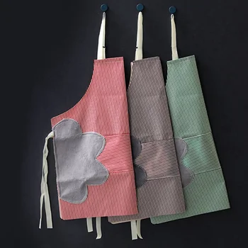 

Polyester Oil-proof Kitchen Aprons Women Beauty Bicycle Design Adult Bib Aprons With Pockets Long Sleeve Apron Cooking/Cleaning