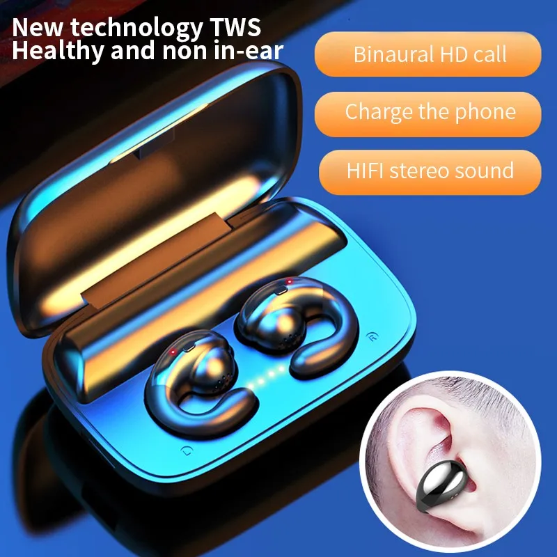 

Bone Conduction Bluetooth Earphones 5.0 Wireless Headphones Blutooth Earphone TWS Headset Bloototh Sports Earbuds For IPhone