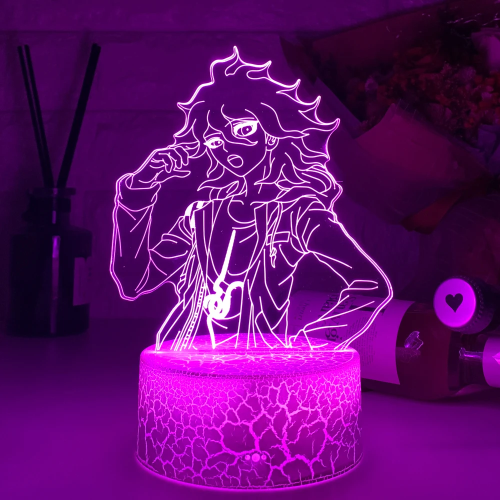 3d Led Lamp Anime Figure Danganronpa Nagito Komaeda for Kids Bedroom Decoration Night Light Birthday Gift Room Decor Desk Lamps childrens night lights