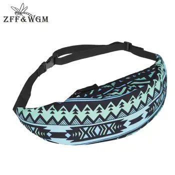 

ZFF&WGm 3D Print Cross Body Bags Luxury Designer Men Casual Hip Flast Bag Plaid Banana Milk Bag