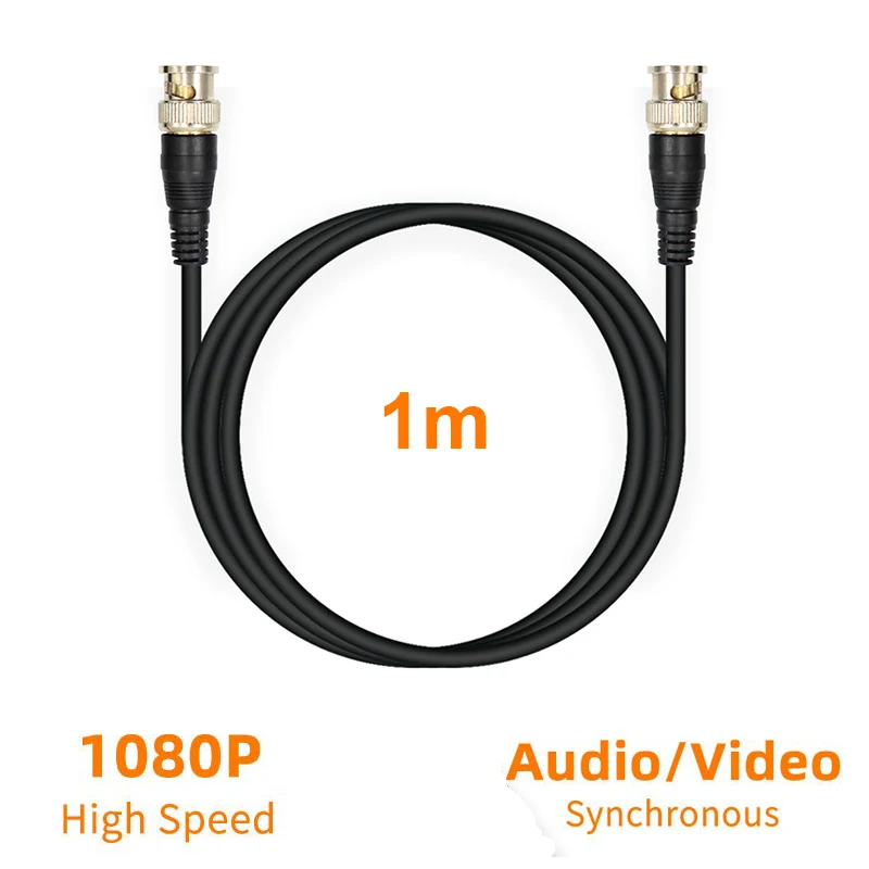 

1pcs BNC Cable 1080p HD 3G HD SD SDI for cctv camera monitor Security System 75Ohm RG59 Coaxial Cord