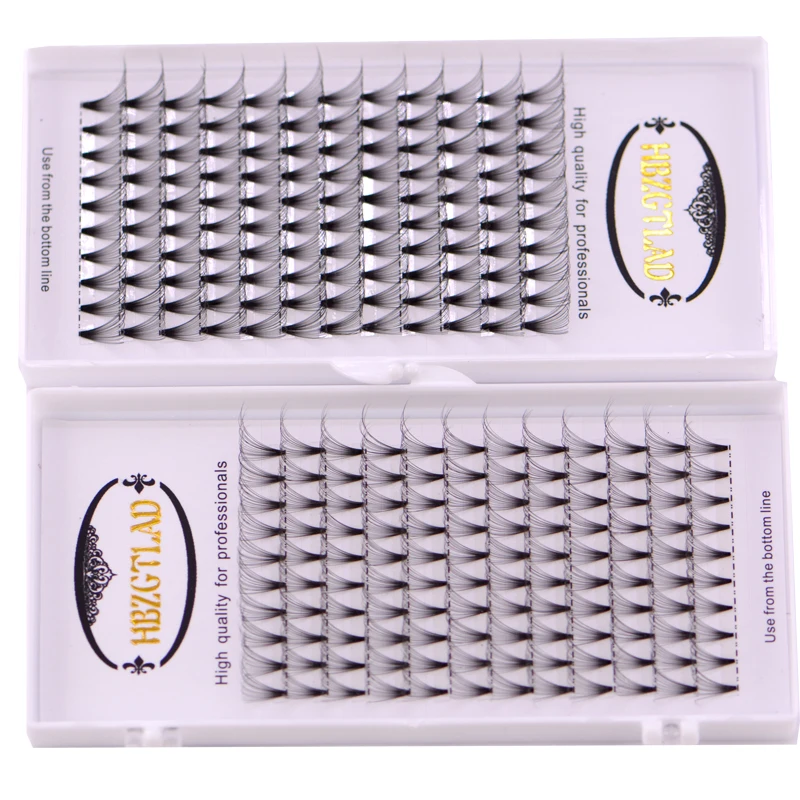 

New 20D Russian Volume Eyelashes Extension Short Stem Pre made Fans C D curl Mink Lash Hot Selling Eyelash Individual Extensions