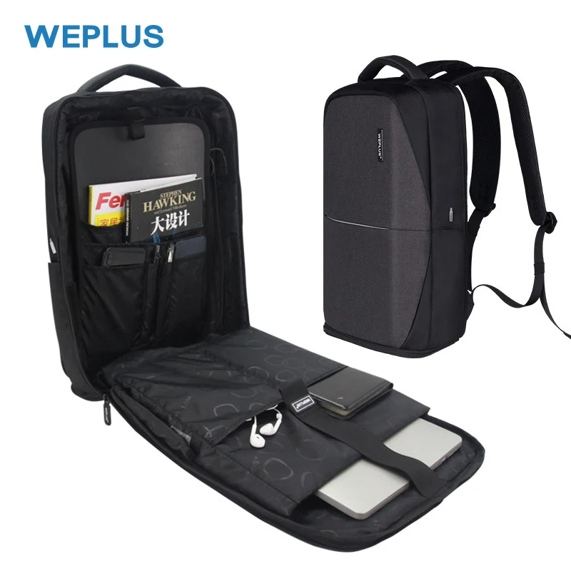 WEPLUS, 15,6 дюймов, рюкзак для ноутбука, мужской, многофункциональный, usb зарядка, рюкзак для мужчин и женщин, водонепроницаемый рюкзак для путешествий, Mochila, анти вор