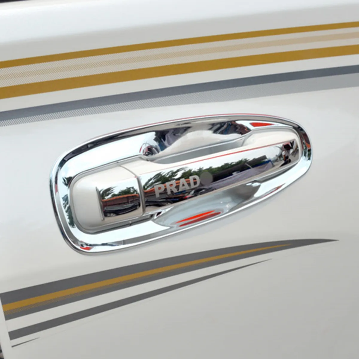 Нержавеющая сталь Дверная ручка дверная чаша Накладка для Toyota Land Cruiser Prado 150 2010 2011 2012- J150 LC150 аксессуары - Цвет: 16PCS