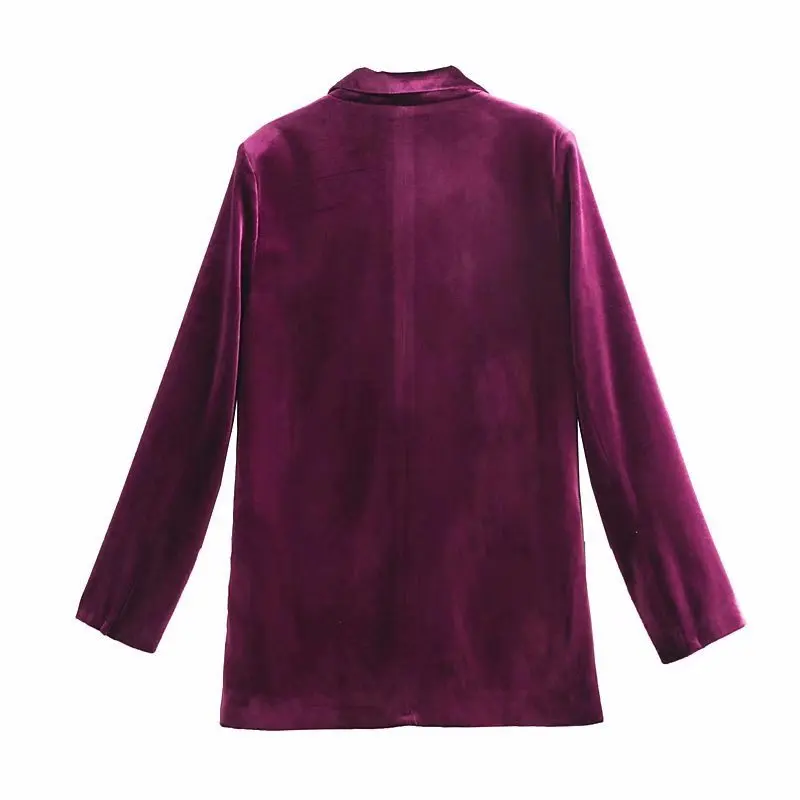 

2018 Autumn WOMEN'S Dress Western Style New Style Versatile Slimming Double Breasted Velvet Suit Jacket