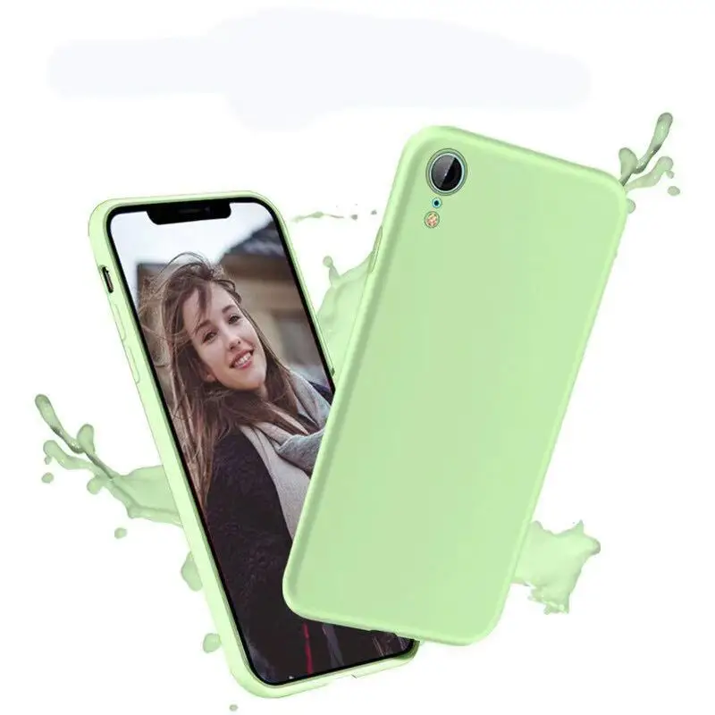 

Flexible liquid silicone phone case for iphone X XR XS MAX 6 7S 8S Plus for Huwei p30 p30pro mate20 for OPPOR17 R15 for VIVO21