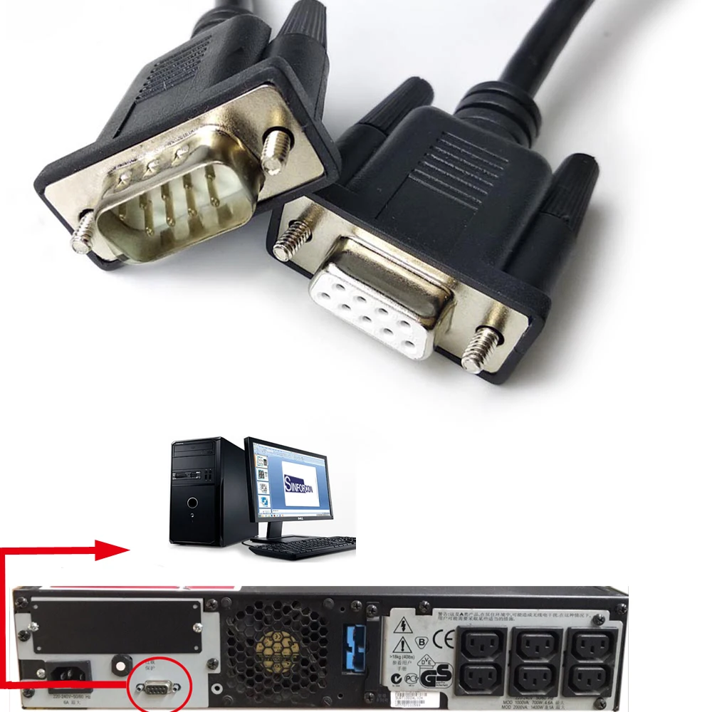 Da Db9F A Db9M Sua1000 Sua1500Ich Smart Ups A Pc Config Cable Compatibile Apc 940 0024C Sua1500