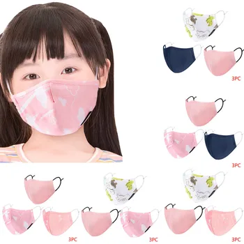 

3PCS Fashion Kids Children maska cotton breathable maske Washed Reusable Maska mondkapje dropshipping fast shipping In Stock#K35