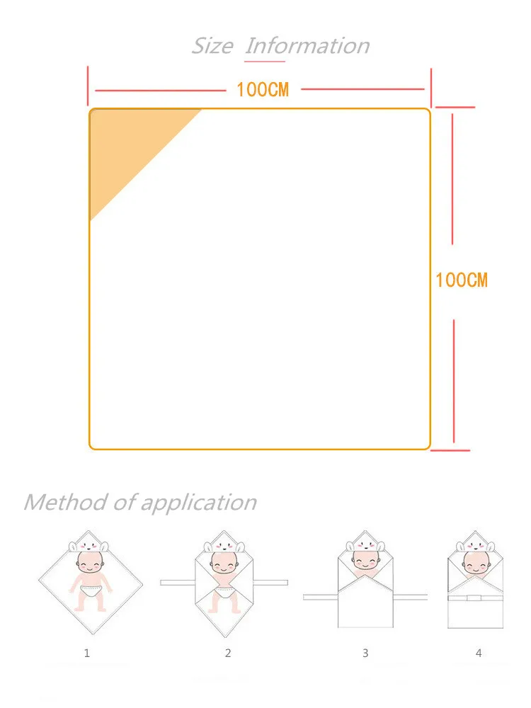 100*100 см мягкий спальный мешок из чесаного хлопка с подкладкой для новорожденных, детское одеяло с рисунком, детское одеяло